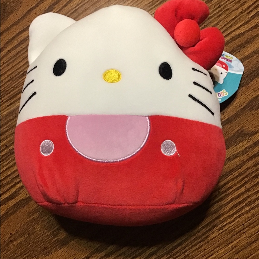 NWT Squishmallow Hello Kitty Plush Toy - Red and White